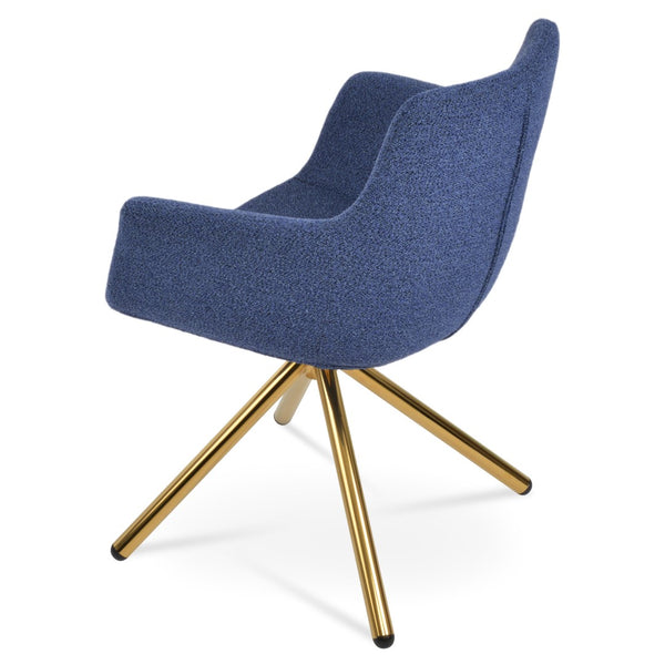 Soho Concept Bottega Arm (Large) Office Chair - Stylish Upholstered Dining Chair With 10-year Guarantee & Comfort Gold,Blue,Black  Soho-concept-dining-chair-01463