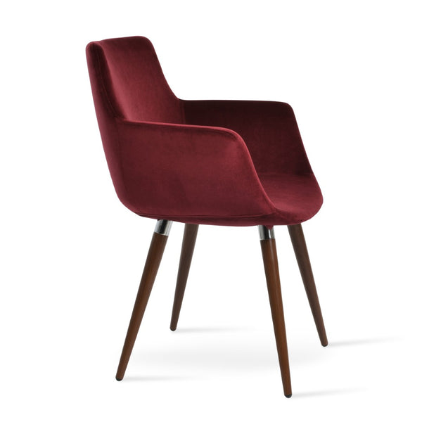 Soho Concept Bottega Arm (Large) Office Chair - Stylish Upholstered Dining Chair With 10-year Guarantee & Comfort Walnut  Soho-concept-dining-chair-01149