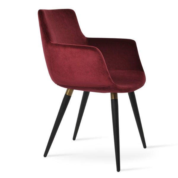 Soho Concept Bottega Arm (Large) Office Chair - Stylish Upholstered Dining Chair With 10-year Guarantee & Comfort Black,Gold  Soho-concept-dining-chair-01148