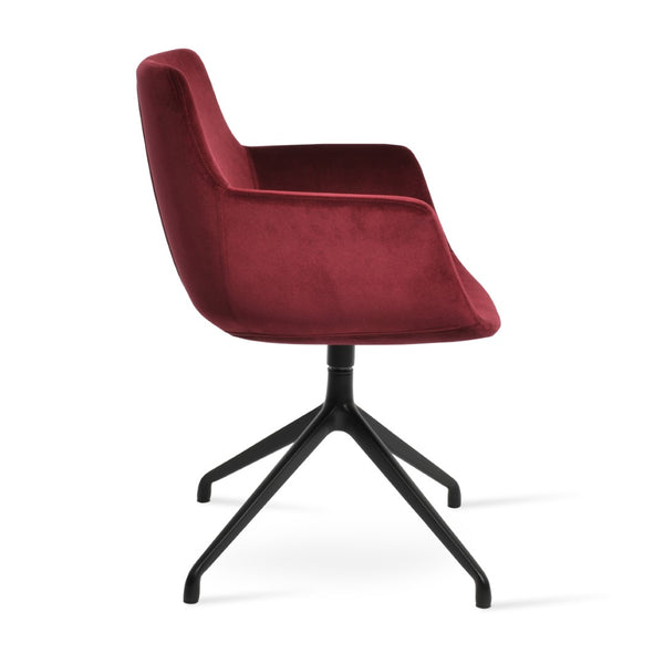 Soho Concept Bottega Arm (Large) Office Chair - Stylish Upholstered Dining Chair With 10-year Guarantee & Comfort Black  Soho-concept-dining-chair-01151