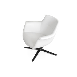 Soho Concept Bottega Lounge Soft White Leatherette Chair - Stylish Comfort With 2-year Guarantee, Ppm-fr Model Black,White  Soho-concept-dining-chair-12954