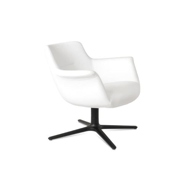 Soho Concept Bottega Lounge Soft White Leatherette Chair - Stylish Comfort With 2-year Guarantee, Ppm-fr Model Black,White  Soho-concept-dining-chair-12953