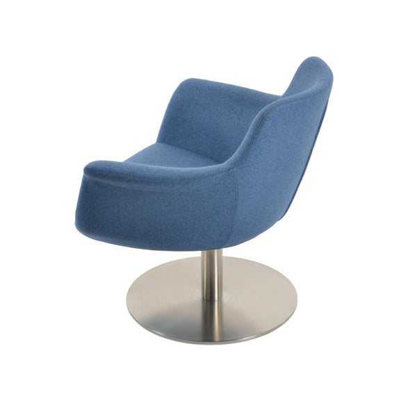 Soho Concept Bottega Lounge Swivel Chair In Luxurious Wool & Boucle Fabrics With 10-year Guarantee For Comfort Blue  Soho-concept-dining-chair-12950
