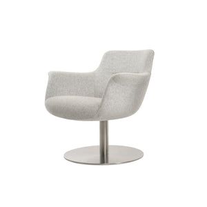 Soho Concept Bottega Lounge Swivel Chair In Luxurious Wool & Boucle Fabrics With 10-year Guarantee For Comfort Silver  Soho-concept-dining-chair-12947