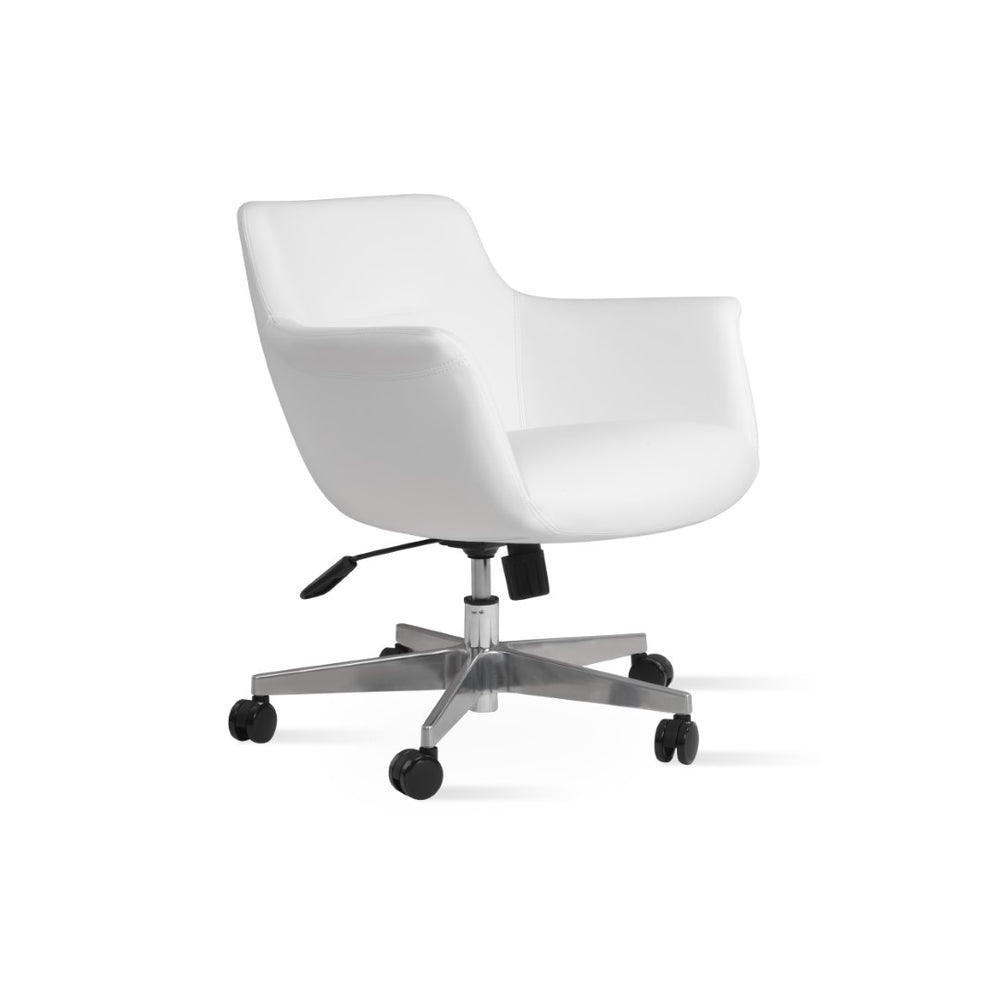 Soho Concept Bottega Lounge Soft White Leatherette Chair - Stylish Comfort With 2-year Guarantee, Ppm-fr Model Black,White  Soho-concept-dining-chair-12953