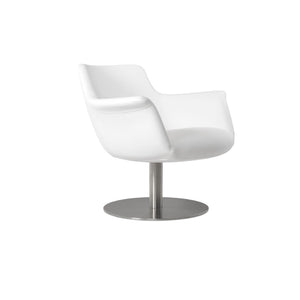 Soho Concept Bottega Lounge Swivel Chair - Premium Leatherette, Stylish Design, 2-year Guarantee, 350 Lbs Capacity White  Soho-concept-dining-chair-12948