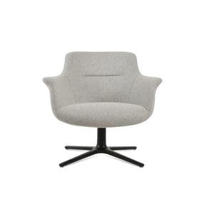 Soho Concept Bottega Lounge Swivel Chair In Luxurious Wool & Boucle Fabrics With 10-year Guarantee For Comfort Silver  Soho-concept-dining-chair-12949