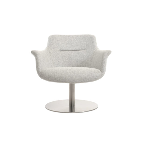 Soho Concept Bottega Lounge Swivel Chair In Luxurious Wool & Boucle Fabrics With 10-year Guarantee For Comfort Silver  Soho-concept-dining-chair-12939