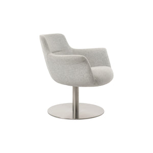 Soho Concept Bottega Lounge Swivel Chair In Luxurious Wool & Boucle Fabrics With 10-year Guarantee For Comfort Silver  Soho-concept-dining-chair-12940