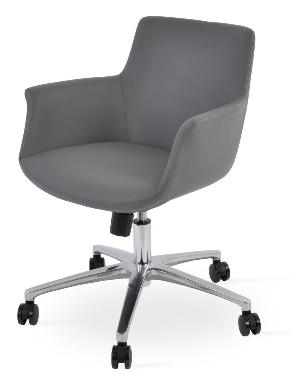 Soho Concept Bottega High Back Office Chair - Leatherette Ppm-fr, 2-year Warranty, Adjustable Height & Style Grey  Soho-concept-dining-chair-12675