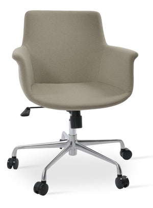 Soho Concept Bottega Arm Executive Office Chair - Luxurious Upholstery, Ergonomic Design, 10-year Guarantee, Blue Beige  Soho-concept-dining-chair-11703