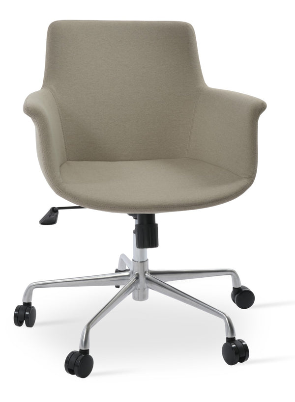 Soho Concept Bottega Arm Executive Office Chair - Luxurious Upholstery, Ergonomic Design, 10-year Guarantee, Blue Beige  Soho-concept-dining-chair-11703