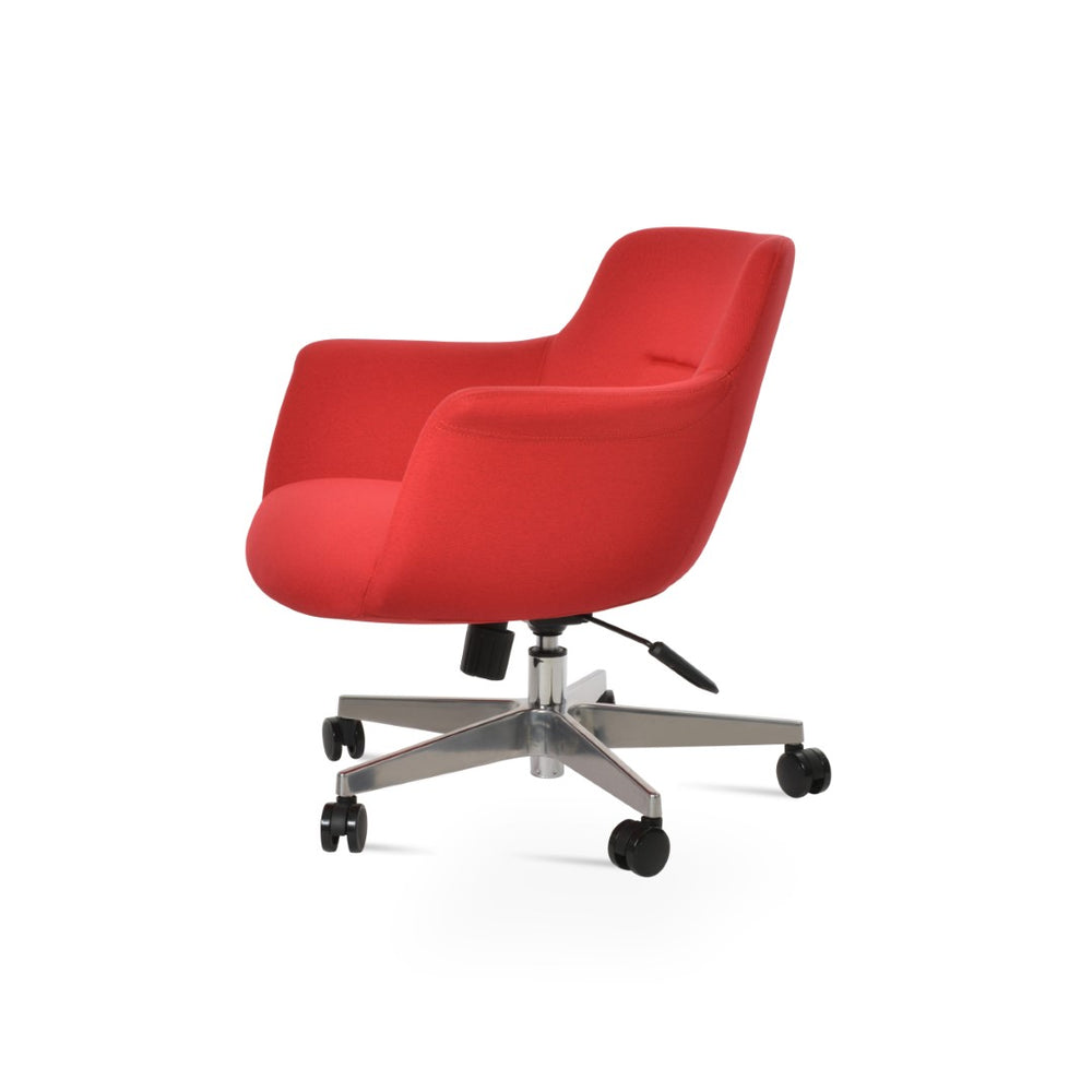 Soho Concept Bottega Lounge Chair: Luxurious Boucle, Velvet, Nubuck & Camira Era Fabrics - 10 Year Guarantee, Red Red  Soho-concept-dining-chair-11704