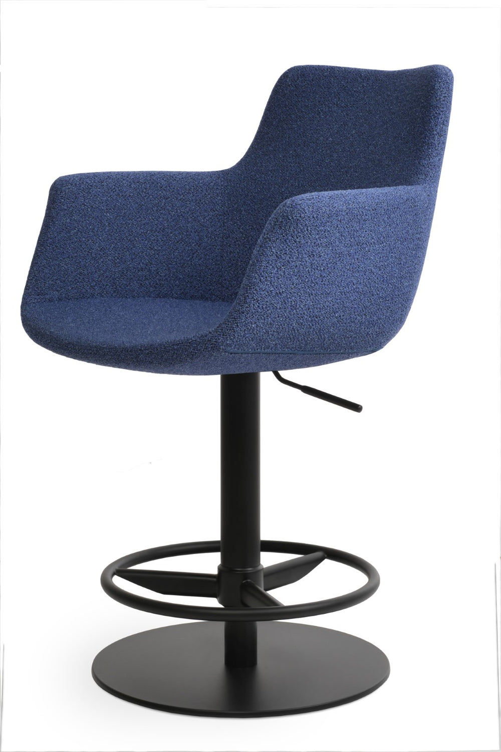 Soho Concept Bottega Adjustable Piston Barstools & Counterstools In Luxurious Fabrics With 10-year Guarantee Blue,Black  Soho-concept-dining-chair-07488