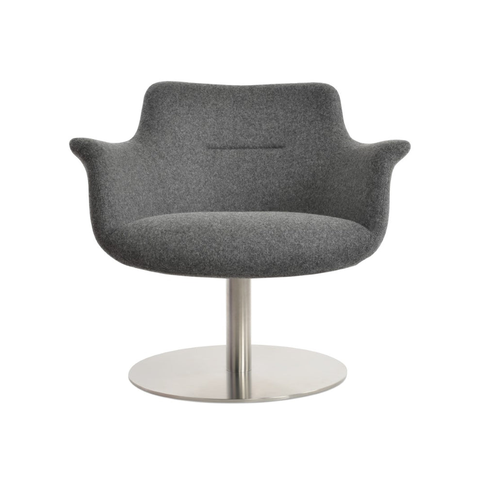 Soho Concept Bottega Round Swivel Dining Armchairs With High Back, 2-year Guarantee, Elegant & Durable Design Red  Soho-concept-dining-chair-12960