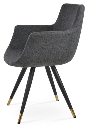 Soho Concept Bottega Star Armchair Dining Chair - Premium Camira Wool, Stylish Steel Base, 10-year Guarantee Black,Gold,Brass,Dark Grey  Soho-concept-dining-chair-01577