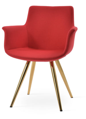 Soho Concept Bottega Star Armchair Dining Chair - Luxurious Upholstery, Steel Base, 10-year Guarantee & Comfort Gold,Red  Soho-concept-dining-chair-01576