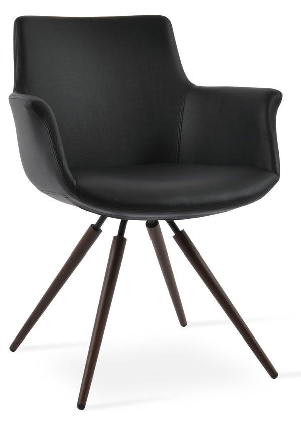Soho Concept Bottega Star Armchair Dining Chair - Stylish Ppm Leatherette, 2-year Warranty, Luxury Comfort Design Black  Soho-concept-dining-chair-01569