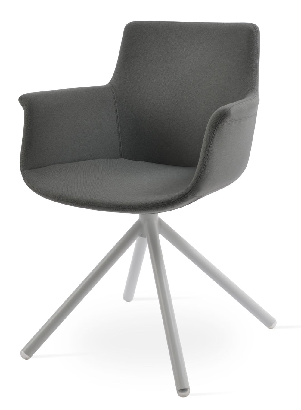 Soho Concept Bottega Stick Swivel Armchair In Camira Era Fabric - Stylish, Durable Design With 10-year Guarantee White,Grey Steel Tube Soho-concept-dining-chair-01583