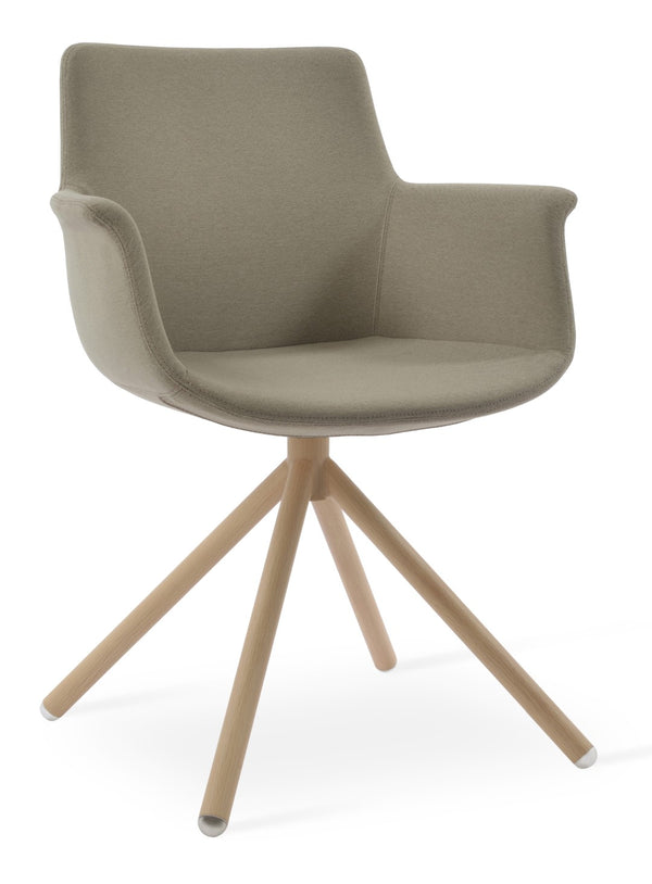 Soho Concept Bottega Stick Swivel Armchair: Stylish Comfort, Custom Upholstery, 10-year Guarantee, Made In Turkiye Natural,Beige Steel Tube Soho-concept-dining-chair-01581