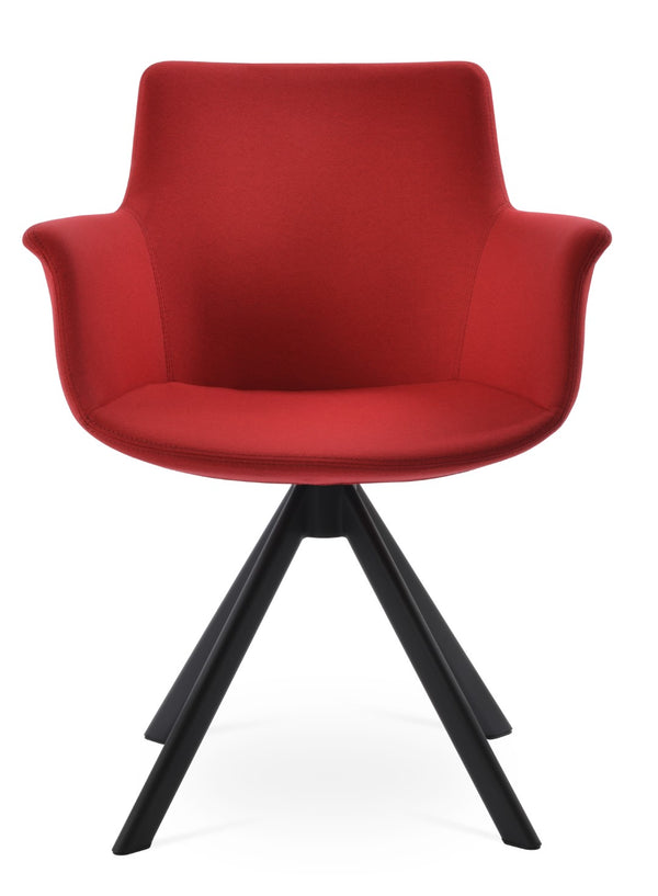 Soho Concept Bottega Sword Swivel Armchair - Stylish Dining Chair In Premium Fabrics With 10-year Guarantee! Black,Red  Soho-concept-dining-chair-01593
