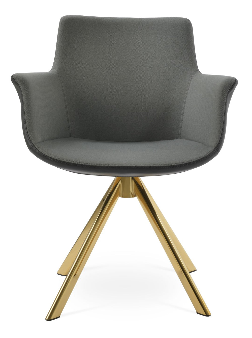 Soho Concept Bottega Sword Swivel Armchair - Stylish Dining Chair In Premium Fabrics With 10-year Guarantee! Gold,Grey  Soho-concept-dining-chair-01592