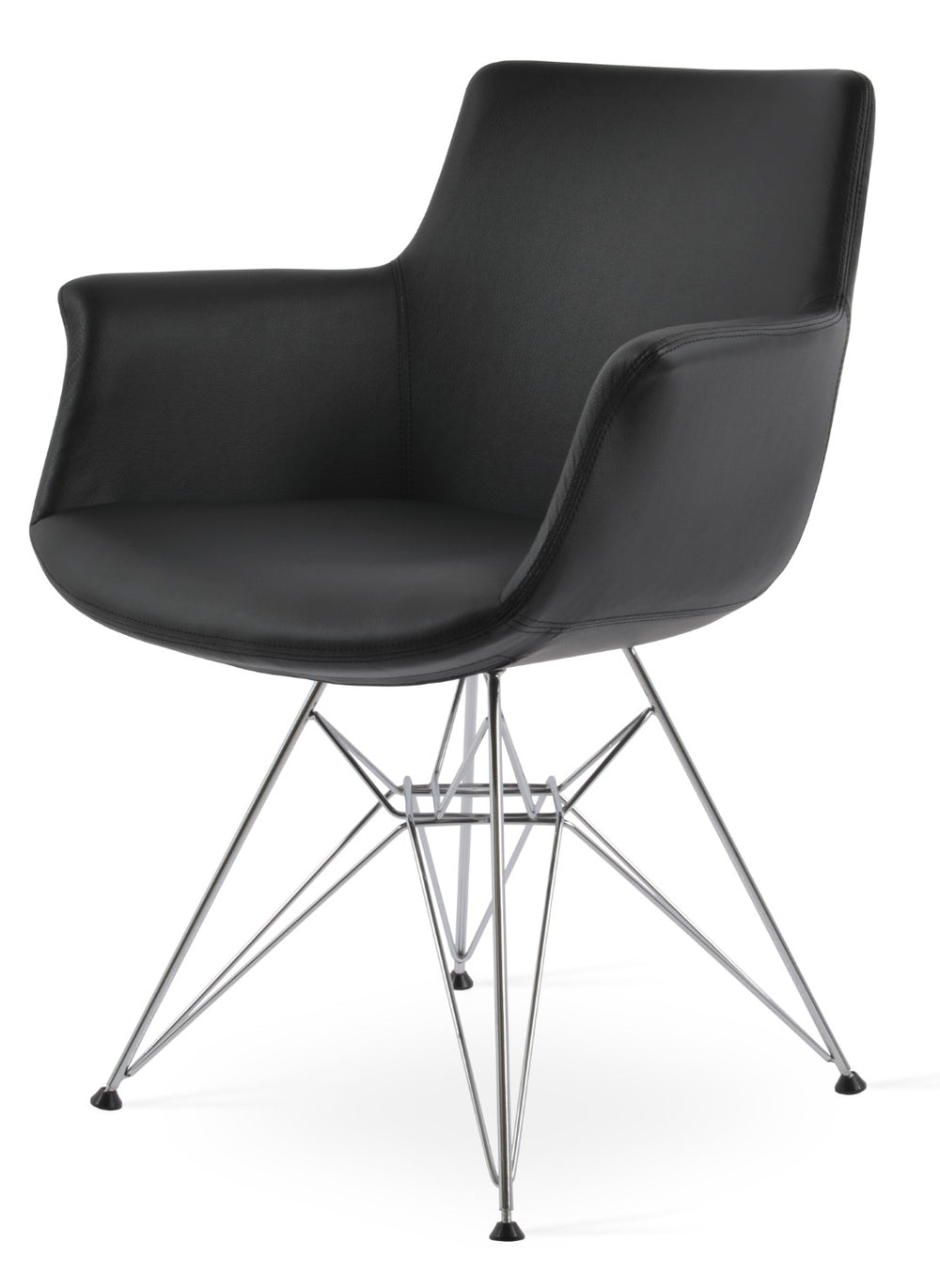Soho Concept Bottega Tower Armchair Dining Chair - Stylish Leatherette Upholstery, High Back, 2-year Warranty! Black  Soho-concept-dining-chair-01600