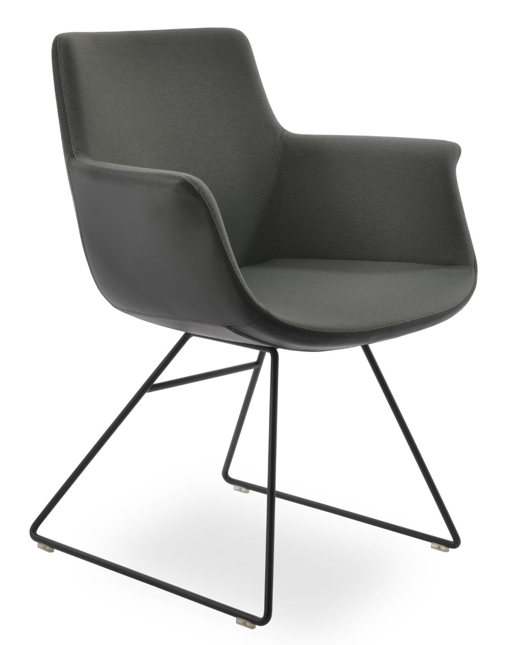 Soho Concept Bottega Wire Dining Armchair - Premium Upholstery In Boucle, Velvet, Nubuck - 10-year Guarantee! Black,Grey  Soho-concept-dining-chair-01608