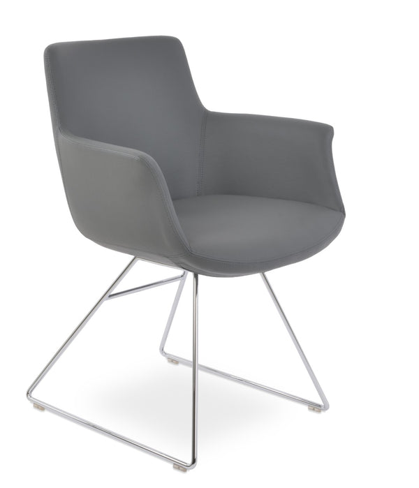 Soho Concept Bottega Wire Dining Armchair - Stylish Leatherette Chair With High Back & 2-year Guarantee, Black Grey  Soho-concept-dining-chair-01607