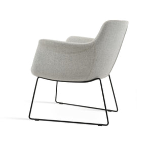 Soho Concept Bottega Wire Lounge Chairs With Premium Wool Fabrics & 10-year Guarantee - Modern Design, 350 Lb Capacity Black,Silver  Soho-concept-dining-chair-12964