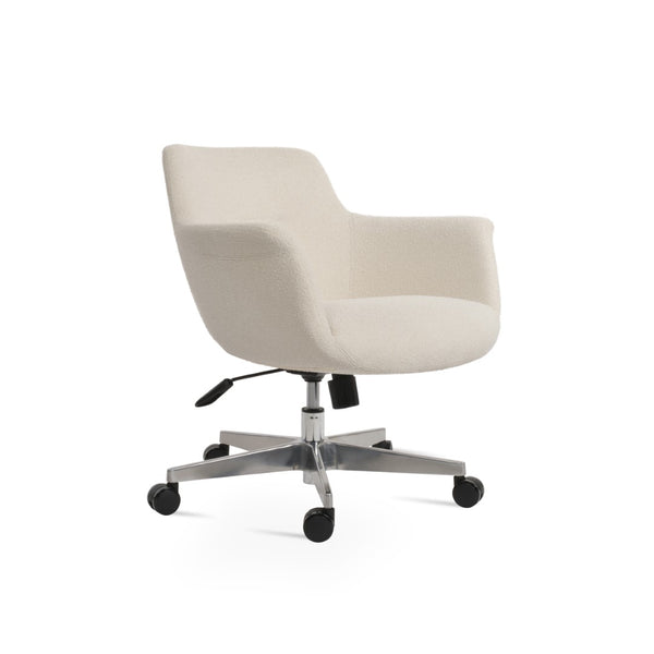Soho Concept Bottega Arm Executive Office Chair - Luxurious Upholstery, Ergonomic Design, 10-year Guarantee, Blue White  Soho-concept-dining-chair-11675