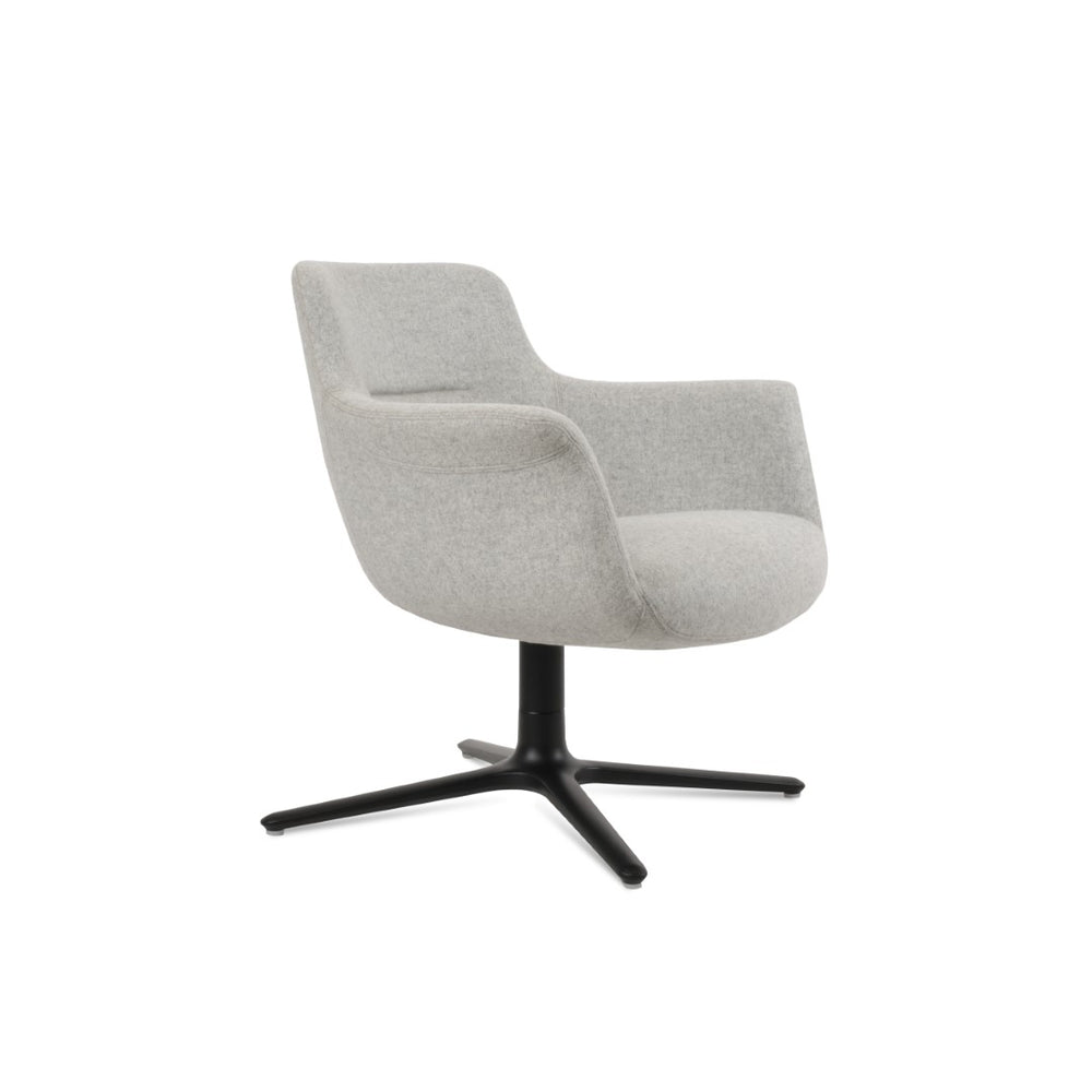 Soho Concept Bottega Lounge Oval Swivel Chair - Elegant Comfort With 10-year Guarantee & Durable Fabric Choices Silver  Soho-concept-dining-chair-12674
