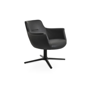 Soho Concept Bottega Lounge Soft White Leatherette Chair - Stylish Comfort With 2-year Guarantee, Ppm-fr Model Black  Soho-concept-dining-chair-12922