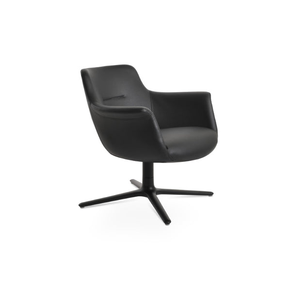 Soho Concept Bottega Lounge Soft White Leatherette Chair - Stylish Comfort With 2-year Guarantee, Ppm-fr Model Black  Soho-concept-dining-chair-12922