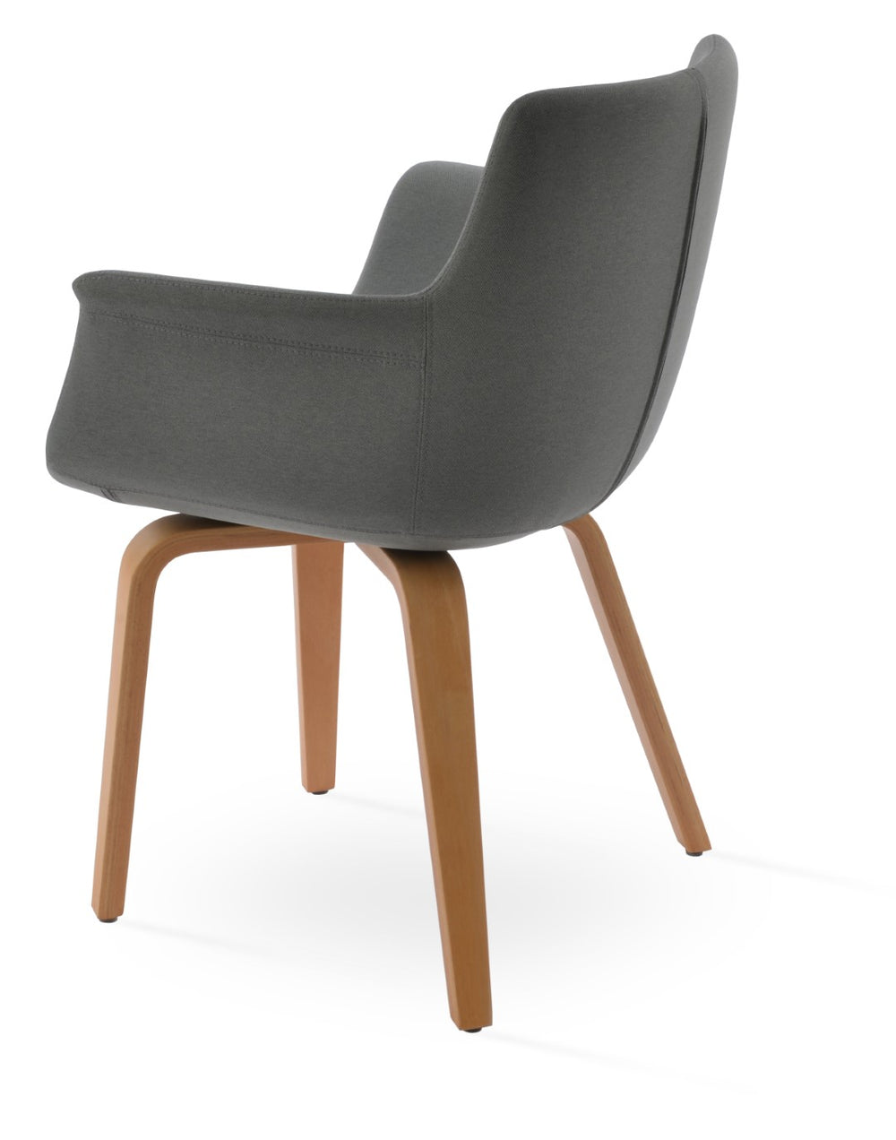 Soho Concept Bottega Plywood Armchair – Stylish Dining Chair In Boucle, Velvet & Nubuck Fabrics With Warranty Natural,Grey  Soho-concept-dining-chair-01552