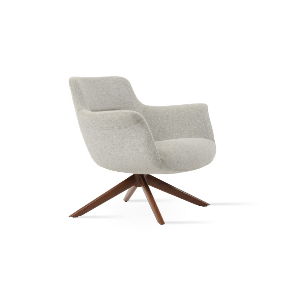 Soho Concept Bottega Sword Lounge Chair - Stylish Swivel Design With Durable Wool Fabrics & 10-year Guarantee Silver  Soho-concept-dining-chair-12927