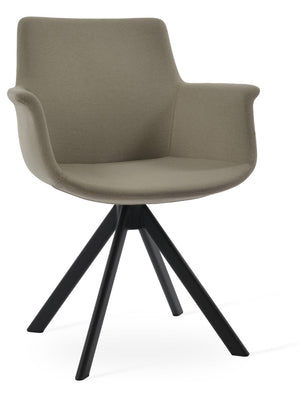 Soho Concept Bottega Sword Swivel Armchair - Stylish Dining Chair In Premium Fabrics With 10-year Guarantee! Black,Beige  Soho-concept-dining-chair-01594