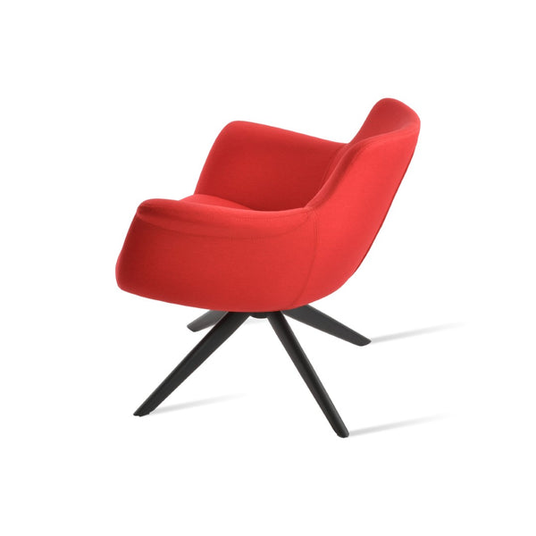Soho Concept Bottega Sword Lounge Chair - Elegant Swivel Design, 10-year Guarantee, Various Luxurious Fabrics Black,Red  Soho-concept-dining-chair-12929