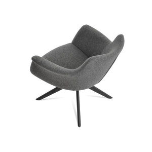 Soho Concept Bottega Sword Lounge Chair - Stylish Swivel Design With Durable Wool Fabrics & 10-year Guarantee Black,Dark Grey  Soho-concept-dining-chair-12928