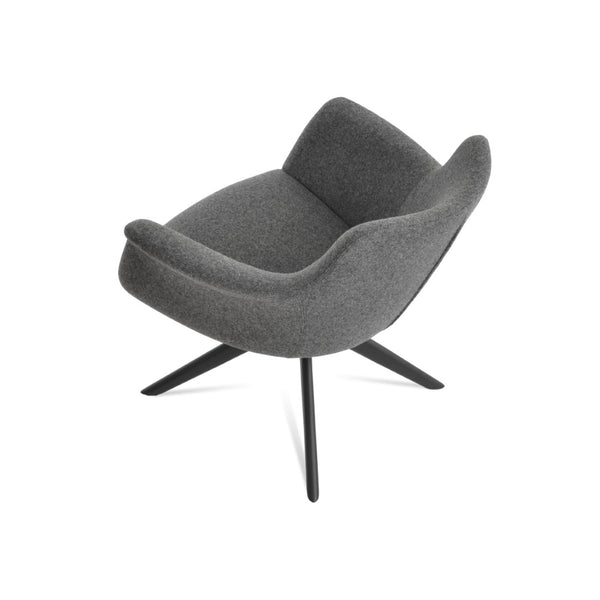 Soho Concept Bottega Sword Lounge Chair - Stylish Swivel Design With Durable Wool Fabrics & 10-year Guarantee Black,Dark Grey  Soho-concept-dining-chair-12928