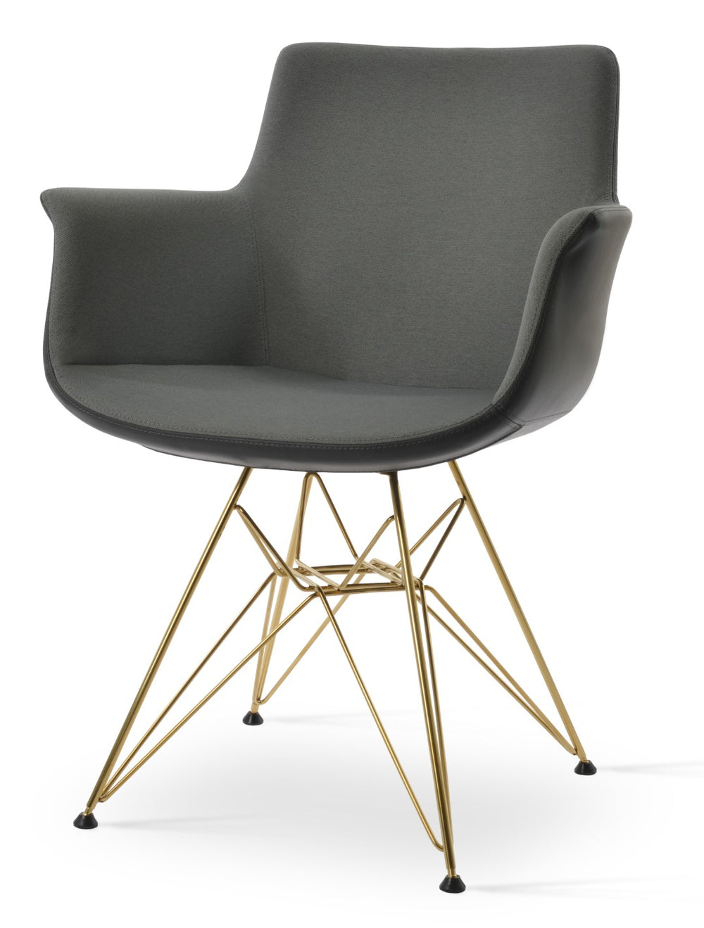 Soho Concept Bottega Tower Armchair: Stylish Dining Chair In Boucle, Velvet & Nubuck Fabrics - 10-year Warranty! Gold,Grey,Dark Grey  Soho-concept-dining-chair-01605