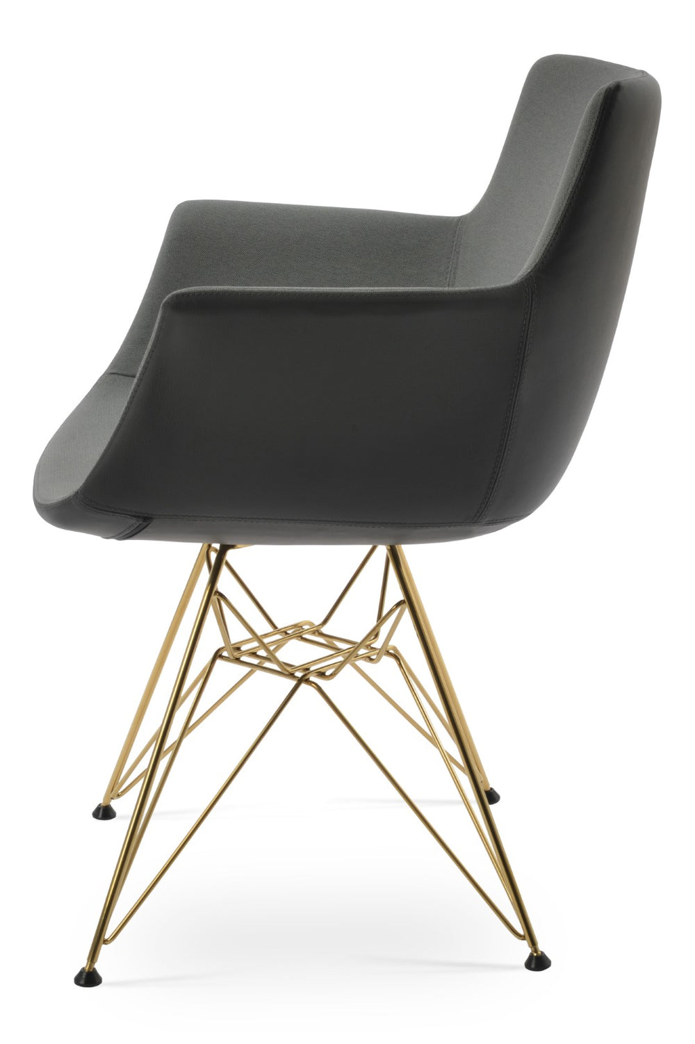 Soho Concept Bottega Tower Armchair: Stylish Dining Chair In Boucle, Velvet & Nubuck Fabrics - 10-year Warranty! Gold,Grey,Dark Grey  Soho-concept-dining-chair-01605