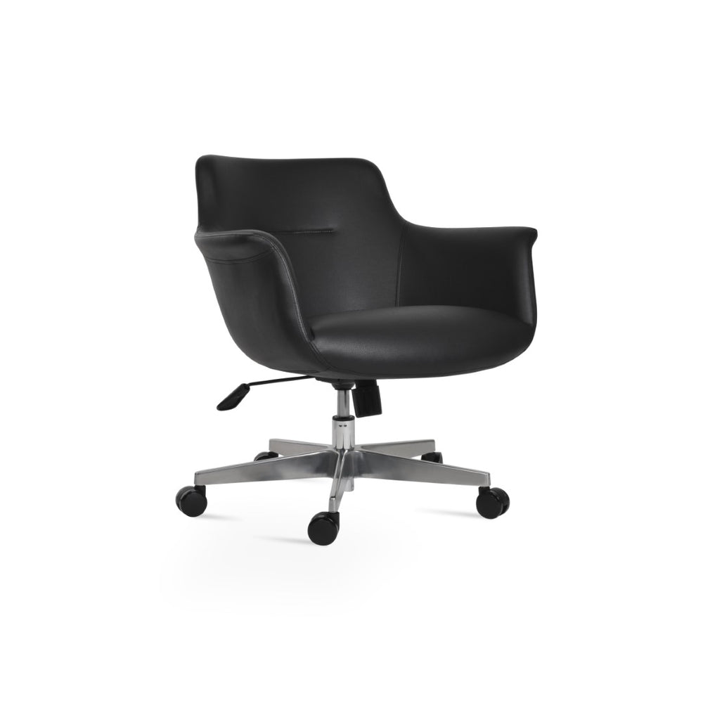 Soho Concept Bottega Arm Office Chair - Ergonomic Design, 10-year Guarantee, Stylish Upholstery Options! Black  Soho-concept-dining-chair-11673