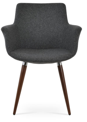 Soho Concept Bottega Star Armchair Dining Chair - Premium Camira Wool, Stylish Steel Base, 10-year Guarantee Black,Gold,Dark Grey  Soho-concept-dining-chair-01618