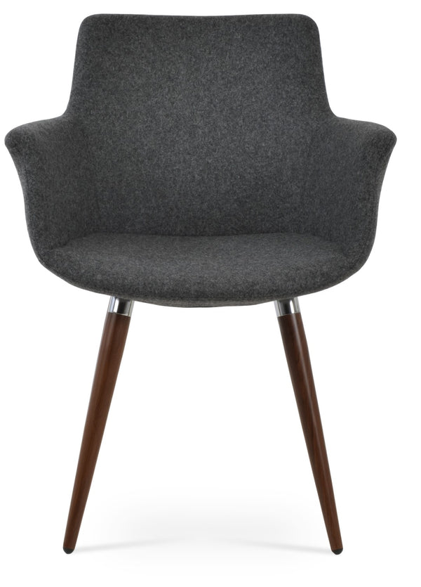 Soho Concept Bottega Star Armchair Dining Chair - Premium Camira Wool, Stylish Steel Base, 10-year Guarantee Black,Gold,Dark Grey  Soho-concept-dining-chair-01618