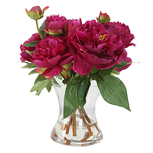 Uttermost Prima Peony Bouquet 60195 POLYESTER,PLASTIC,IRON,GLASS