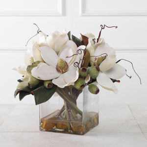 Uttermost Dobbins Magnolia Bouquet 60197 POLYFOAM,PLASTIC,STONE,IRON,GLASS