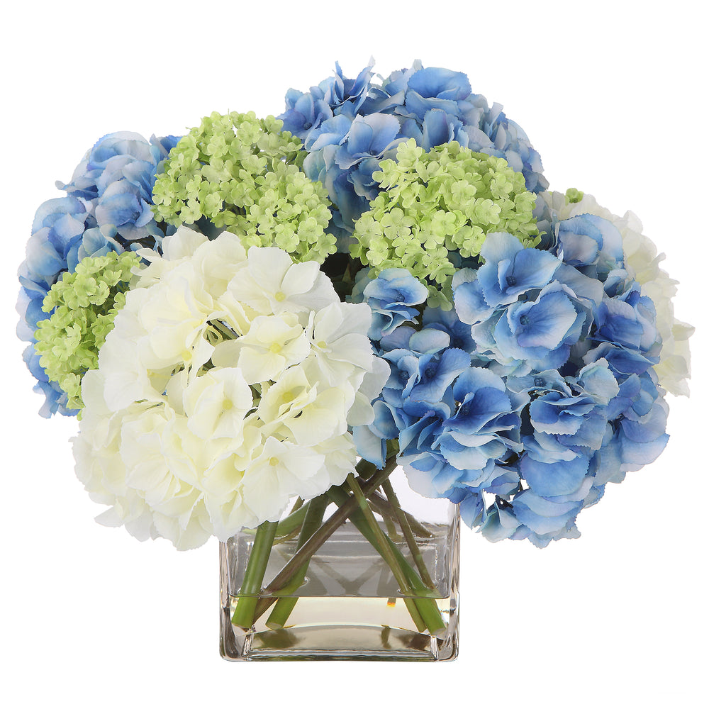 Uttermost Providence Hydrangea Bouquet 60200 POLYESTER,PLASTIC,IRON,GLASS