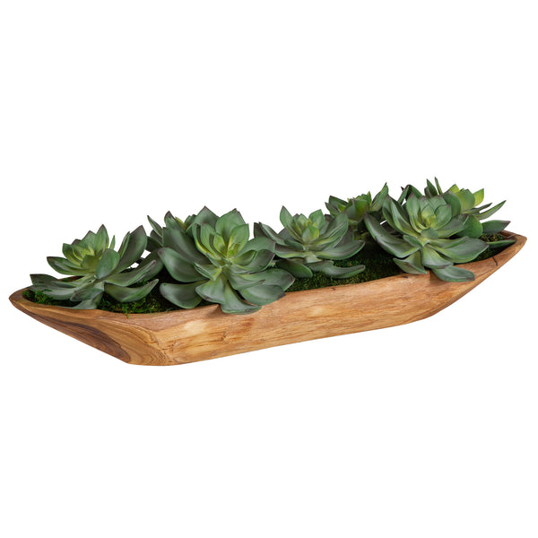 Uttermost Yuma Succulent Centerpiece 60205 WOOD, LATEX, MOSS, FOAM