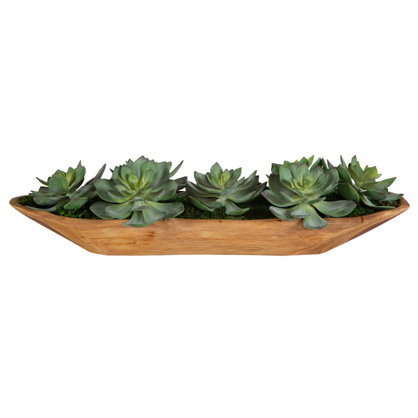 Uttermost Yuma Succulent Centerpiece 60205 WOOD, LATEX, MOSS, FOAM